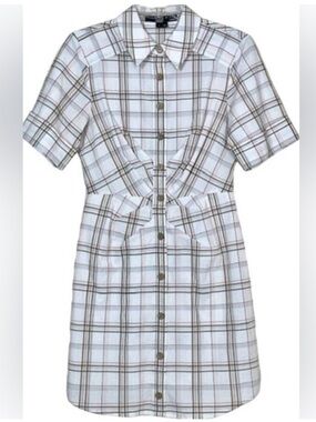 Veronica Beard Plaid Shirt dress , like new , size small